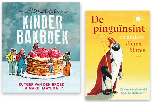 Boekcovers van 'Kinderbakboek' en De pinguïnsint'
